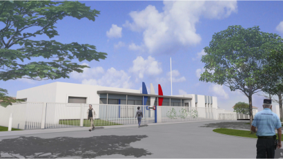 Image d'architecte d'une future gendarmerie