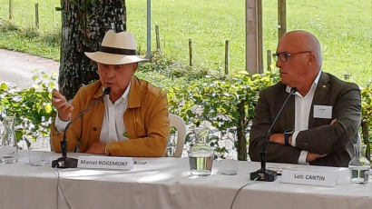 Marcel Rogemont intervient lors d'une table ronde des Entretiens d'Inxauseta 2024